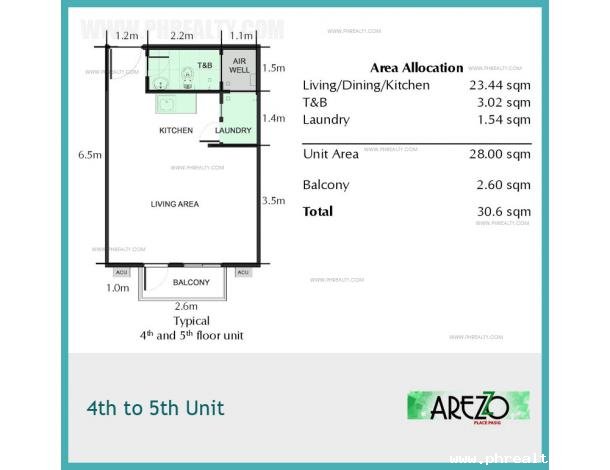 1 180 000 Studio Units at Arezzo Place Condo For Sale In